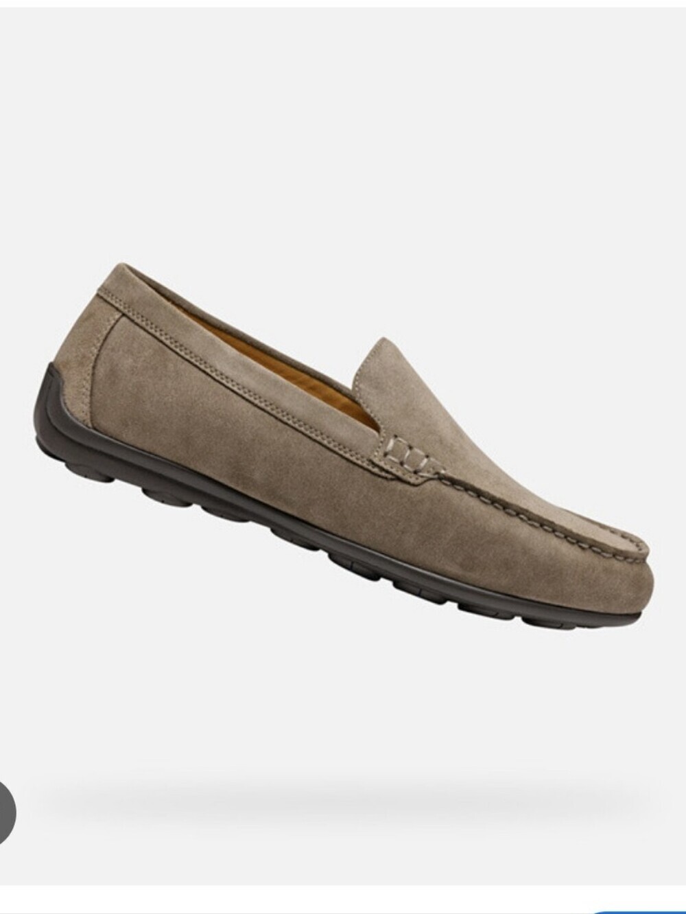 GEOX | Suede Driving Loafers Breathable Taupe Sz 41